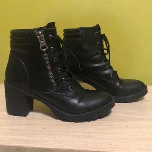 Chunky Heel Steve Madden combat boots